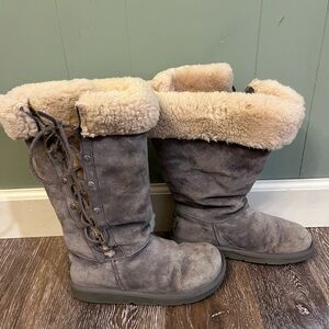 UGG Gray Shearling Winter Boots